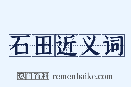 石田近义词是什么意思的图片